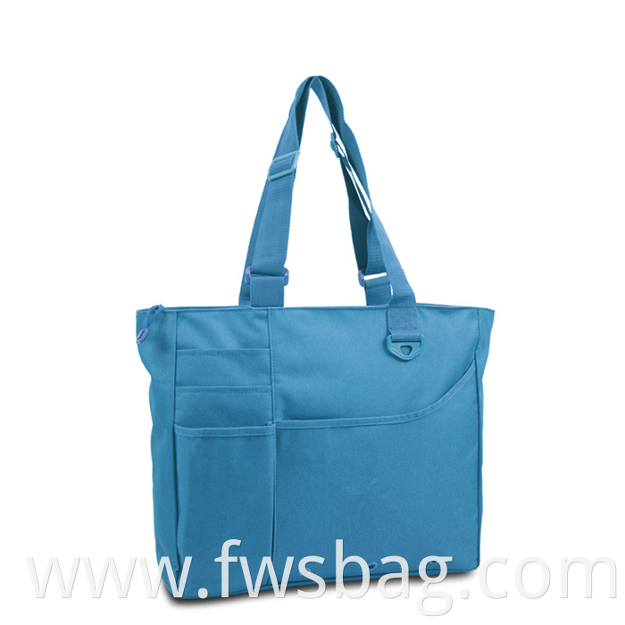 Custom Utility Conference Logo Print Zipper Tote Bag With Adjustable Handles Shopping Bag